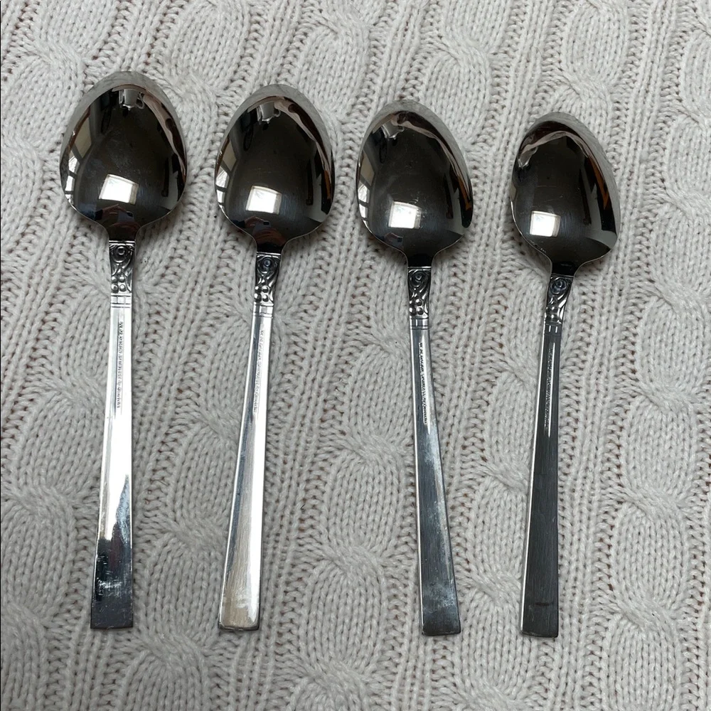 Oneida Northland Brookwood 4 tablespoon set. W.M. Dalton Stainless Flatware.
